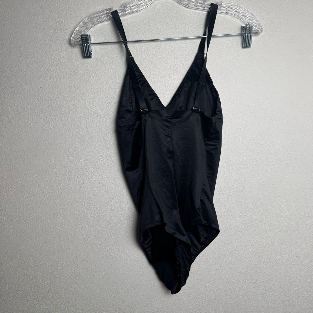 SPANX Black satin‎ thong bodysuit - Picture 3 of 9